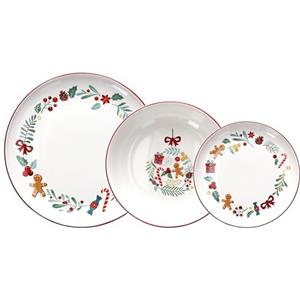 Tognana Carol, Servizio piatti 12 pezzi, porcellana, multicolor