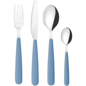 Guzzini - Set 24 posate in acciaio inossidabile, bianco, "POP" (carta da zucchero)