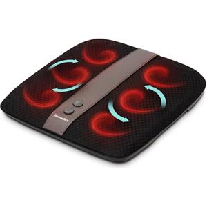 HoMedics Shiatsu Deluxe Massaggiatore per piedi - Massaggiatore elettrico con calore rilassante, 28 nodi rotanti e controlli Toe-Touch, Sollievo mirato per lenire i piedi doloranti e sovraccarichi
