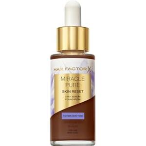 Max Factor Miracle Pure 2in1 Skin Reset Serum Foundation, 110-120, Deep Cool, formula vegan, uniforma l'incarnato, copertura media, finish matte satinato, Formula con Niacinamide e Bisabololo, 30 ml