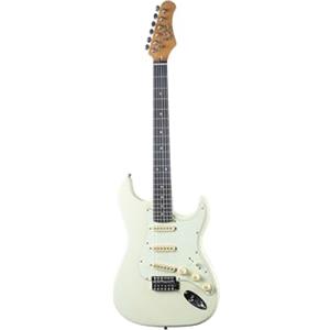EKO GUITARS - Chitarra Elettrica ST-300, Corpo Pioppo, Manico Acero, Tastiera WPC 22 Tasti, 3 Pickup Single-Coil, Ponte Tremolo, Scala 650 mm, Colore Olympic White