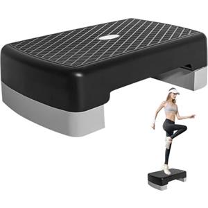 Generico Stepper Aerobico - Stepper Regolabile Per Allenamento Con Altezza Personalizzabile - Attrezzo Fitness Antiscivolo Da 45 Cm Per Home Gym