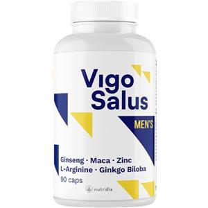nutridix Vigosalus Integratore Uomo - Maca + Ginkgo Biloba + Tribulus Terrestris + L-Arginina + Ginseng + Zinco + Selenio - 90 Capsule