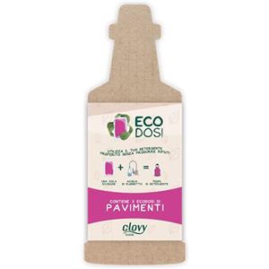 CLOVY Detersivo in capsule da 10 ml da diluire in acqua ECODOSI Biodegradabile - Ecologico - Compostabile (LAVAPAVIMENTI, 15 ECODOSI)