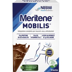 Nestlé Meritene Mobilis Gusto Cioccolato - Integratore per Muscoli, Ossa e Articolazioni in 10 Bustine