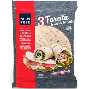 Nutrifree Farcitu 3x60g - Piadine senza glutine, senza amido di frumento, senza latte e uova