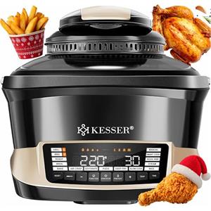 KESSER® Utensile da cucina multicooker, 8 l e 16 programmi, per grigliare, cuocere, stufare, cuocere a vapore con funzione di preriscaldamento e mantenimento del caldo, testa di cottura a pressione