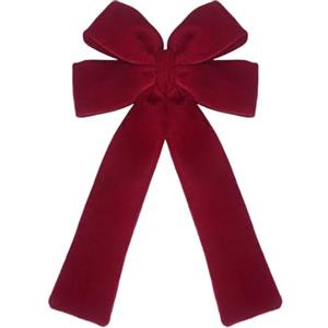 Milageto Decorazioni per L'Albero di Natale con Fiocchi Rossi, Grande Fiocco di Velluto per Decorazioni Natalizie per ghirlande, recinzioni, Scale, Porte