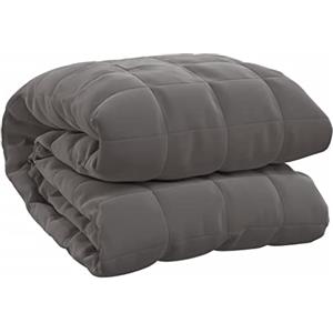 vidaXL Coperta Ponderata Grigia 155x220 cm 11 kg Tessuto