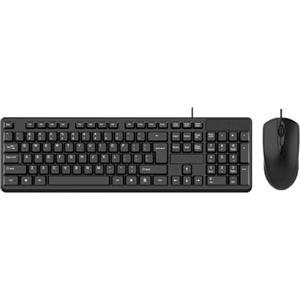 Rudiaoa Tastiera con cavo e set combinato per scuola, ufficio, business gaming e combo