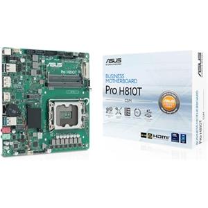 ASUS PRO H810T-CSM, Scheda Madre Business Intel Mini-ITX, Socket LGA 1851, Slot DDR5 SO-DIMM, PCIe 5.0 M.2, Ethernet Realtek 1 GB, DisplayPort, HDMI, SATA 6, USB-A da 20 Gbps, Control Center, Nera