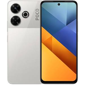 XIAOMI Poco M6 (smartphone), 6GB+128GB, MediaTek Helio G91-Ultra, Display da 6.79'', Camera principale da 108MP, Batteria 5.030mAh, Ricarica veloce da 33W, Argento