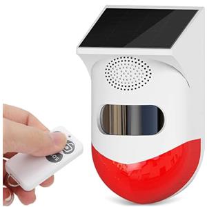 Wolf Guard WiFi Allarme solare, antifurto casa120db, Notifica APP TUYA Smartlife, Sirena esterna impermeabile, rilevamento del movimento immune agli animali domestici, telecomando