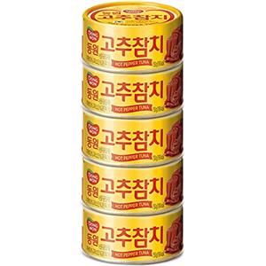 GASHINA STORY Tonno Dongwon con salsa di peperoncino, 100 g x 5 lattine - Tonno coreano in scatola