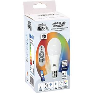NITYAM SMART Lampadina LED connessa standard 8.8W 806 Lumen Base E27 + telecomando - Colore illuminazione multicolore (RGB) + Cambio bianco (CCT)