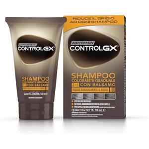 Just For Men Control GX Shampoo Colorante Uomo, 2-In-1 Con Balsamo, Riduce Gradulmente Il Grigio, Colore E Tinta Per Capelli, Per Un Look Naturale, 118 ml