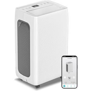 Fiqops Deumidificatore elettrico Fiqops, 26 l, per ambienti fino a 50 m², funzione app WiFi, 3 modalità, serbatoio rimovibile 4,3 l, timer 24 h
