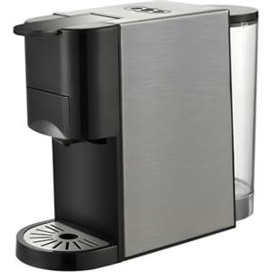 Wintem Macchina del Caffè 1450W con Multicapsule e Serbatoio Staccabile 180ml - 5in1 è Adatta per Espresso, Lavazza A Modo Mio, Dolce Gusto, Cialde ESE e Caffè Macinato - 11x24x31cm - Facile da Pulire