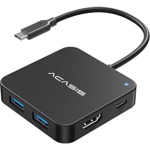 ACASIS 10Gbps Hub USB C HDMI 4K 60Hz, 6 in1 Adattatore Type C 3.1 PD 100W Carica Docking Station usb c Compatibile con MacBook Pro Air M1 M2 M3, iPad, iPhone 16 Pro Max, Galaxy S24