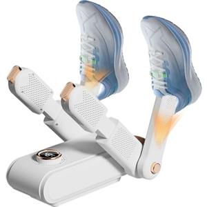 YANGUN Scarpiera elettrica 2 paia, asciuga scarpe, scarpe da calcio con funzione timer 120 minuti, antibatterica, design pieghevole, asciugatura rapida per guanti, calze, stivali da sci