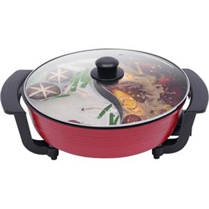 dgfedeg 6L 1360W 220V Hot Pot Elettrico, 5 impostazioni di temperatura, riscaldamento rapido, pentola separabile su entrambi i lati, arrosto cottura a fuoco caldo