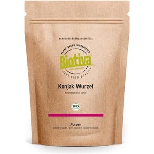 BIOTIVA Konjak polvere bio 250g | Konjak radice | E425 | Glucomannano | Amorphophallus konjac | senza additivi | 100% vegan | Biotiva