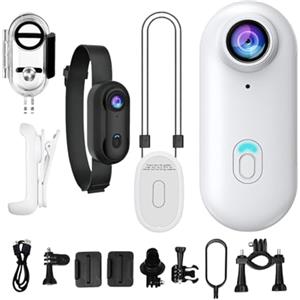 Generic Action Cam portatile impermeabile, video 4K, grandangolo a 140°, subacquea 30 m, design con clip magnetica, ideale per snorkeling, motociclismo, POV Vlogging