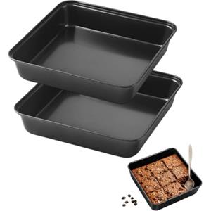 FARYODI Pirofila quadrata da 22 cm, 2 pezzi, per torte, brownie e lasagne