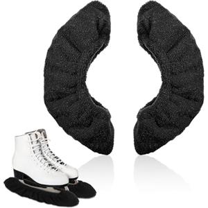 BUKYCAT 1 Paio Calze per Pattini da Ghiaccio, Copri Lame di Pattini Elastiche, Protezioni per Lame per Pattini da Ghiaccio, Copri Lama per Pattini da Ghiaccio, Vcopertura Protettiva per Pattini (Nero, L)