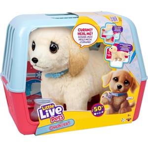 Rocco Giocattoli Little Live Pets Ouchies Labrador Interattivo - Gioco di Ruolo Veterinario con Suoni e Accessori per la Cura