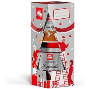 illy ALBERO NATALIZIO ILLY CON 2 CONFEZIONI DI CAFFÈ MACINATO DA 125 GR (BRASILE - GUATEMALA)