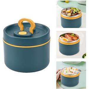 GZCZCC Contenitore Termico per Alimenti Caldi 650 ml, Thermos per Alimenti con Cucchiaio, Portapranzo Coibentato in Acciaio Inox con Maniglia, Contenitore Alimentare Termico per Cibi Caldi e Freddi