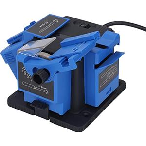 Pyhodi Stazione di Affilatura Universale, 15 a 50 ° 0,2-2 Pollici Affilatrice Elettrica Multifunzionale Uso Domestico 65W Affilacoltelli Professionale e Forbici e Scalpello e