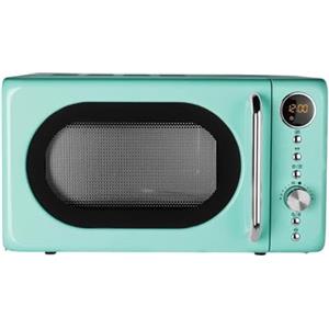 Wintem - Forno Microonde 17 Litri Vintage Verde con 7 Programmi, Timer e Piatto Girevole | Per Cucina Retrò