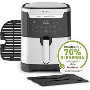 Moulinex Easy Fry & Grill Xxl Friggitrice Ad Aria 6.5L/2Kg Duplice Cottura Divisore Rimovibile Flexcook Intelligent Syncronization