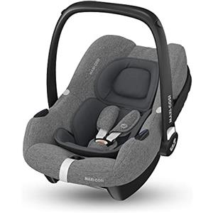 Maxi-Cosi CabrioFix i-Size, Seggiolino auto neonato, 0-12 mesi, 0-12 kg, Seggiolino auto Isofix leggero (3,2 kg), Capottina ampia, Seduta ultra imbottita, Riduttore Neonato, Select Grey