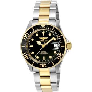Invicta Pro Diver Orologio da Uomo in acciaio inossidabile con movimento Automatico - 40mm, Two Tono/Nero