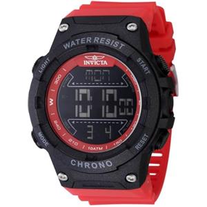 Invicta Racing Digital Orologio Uomo Quarzo - 52mm, Rosso/Nero