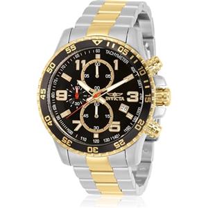 Invicta Specialty - Orologio da uomo in acciaio inossidabile con movimento al quarzo - 45 mm, Bicolore / Nero