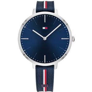 Tommy Hilfiger Orologio Analogico al Quarzo da Donna con Cinturino in Silicone Blu Navy - 1782154