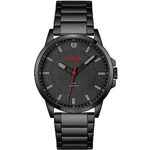 HUGO Orologio Analogico al Quarzo da Uomo Collezione #FIRST con Cinturino in Acciaio Inossidabile Nero - 1530187