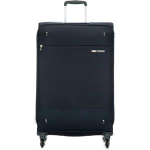 Samsonite Base Boost - Valigia morbida da 66 cm di medie dimensioni, trolley con 4 ruote, lucchetto TSA, leggera ed espandibile, 67,5 L, Blu (Navy Blue)