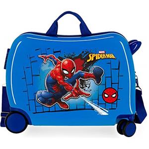 Marvel Spiderman (Red) Valigia Per Bambini 2 Ruote Multidirezionali Ragazzo, Rosso, 50x39x20 cms