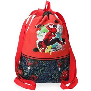 Marvel Press Disney Joumma Bags, Marvel Spiderman Urban, Zaino Scuola, Zaino per bambini, realizzato in poliestere, spalline larghe e regolabili, maniglia superiore per appendere., rosso, Zaino sacco