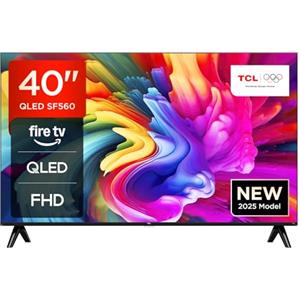 TCL 40SF560-40-inch QLED Direct Smart Full HD LED TV with Fire TV and HDR, Alexa on Demand, Metallic Design, Frameless
