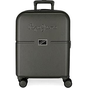Pepe Jeans Accent Valigia da cabina nera 40x55x20 cm ABS rigido Chiusura TSA integrata 37L 3,22 kg 4 doppie ruote Bagaglio a mano