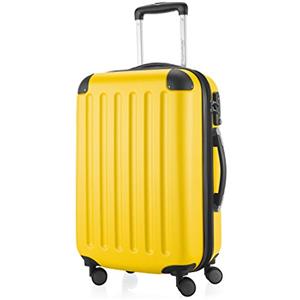 HAUPTSTADTKOFFER - Spree - Bagaglio a mano Valigia Trolley da Cabina rigido TSA ABS 4 ruote, 55 cm, 42 litres, Giallo