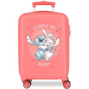 Disney Joumma Stitch Cuddle Me Valigia da Cabina Rosa 38 x 55 x 20 cm Rigido 2 kg Chiusura a combinazione Laterale ABS 2 kg 34 L Bagagli a Mano, Rosa, Taglia unica, Valigia cabina