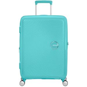 American Tourister Soundbox - Trolley M Espandibile Valigia, 67 cm, 71.5/81 L, Blu (Poolside Blue)