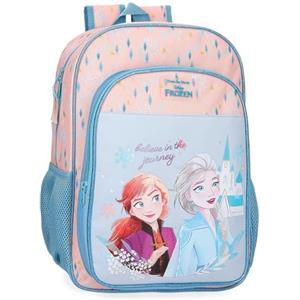 Disney Joumma Bags, Frozen Believe in the journey, zaino per bambini, zaino da scuola, realizzato in poliestere, spalline larghe e regolabili, varie tasche e scomparti., blu, Zaino 40